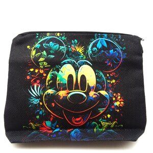 Cosetic Bag Mickey Mouse Makeup Disney Glow Blacklight Pouch Travel Trendy Style